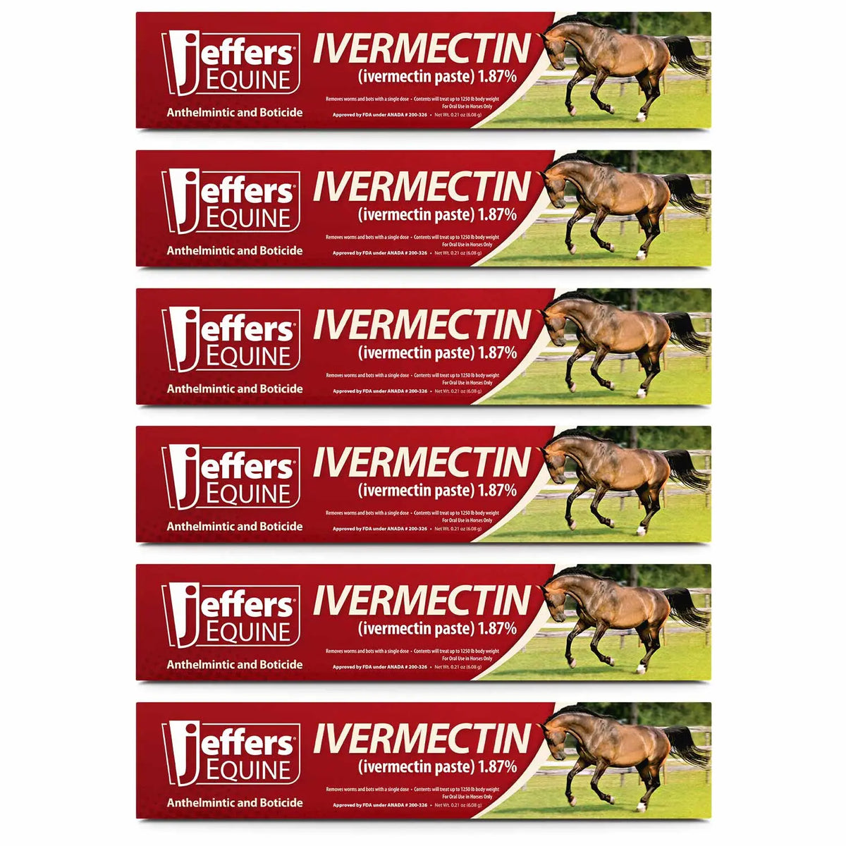 Jeffers Ivermectin Horse Dewormer Gel, Apple Flavored - FurrBaby Necessities
