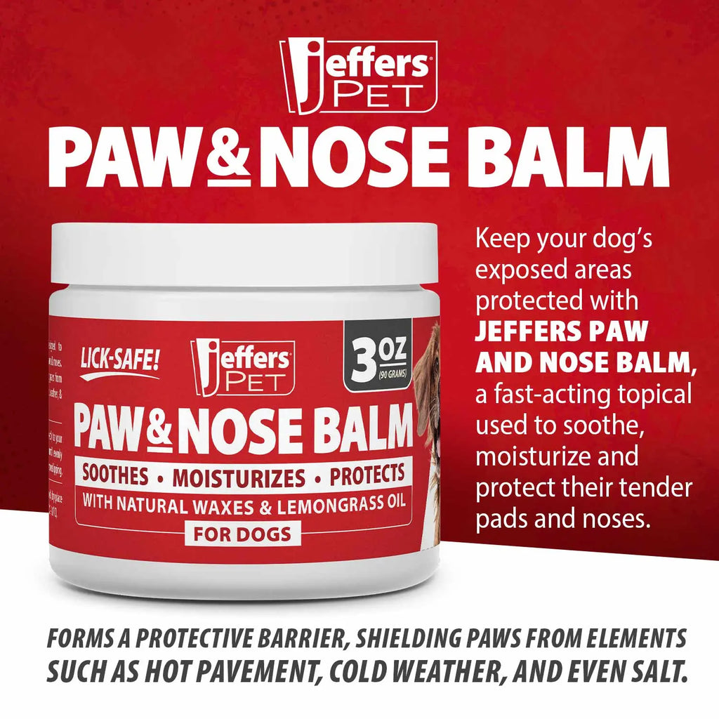 Jeffers Paw and Nose Protection Balm for Dogs, 3 ounce - FurrBaby Necessities