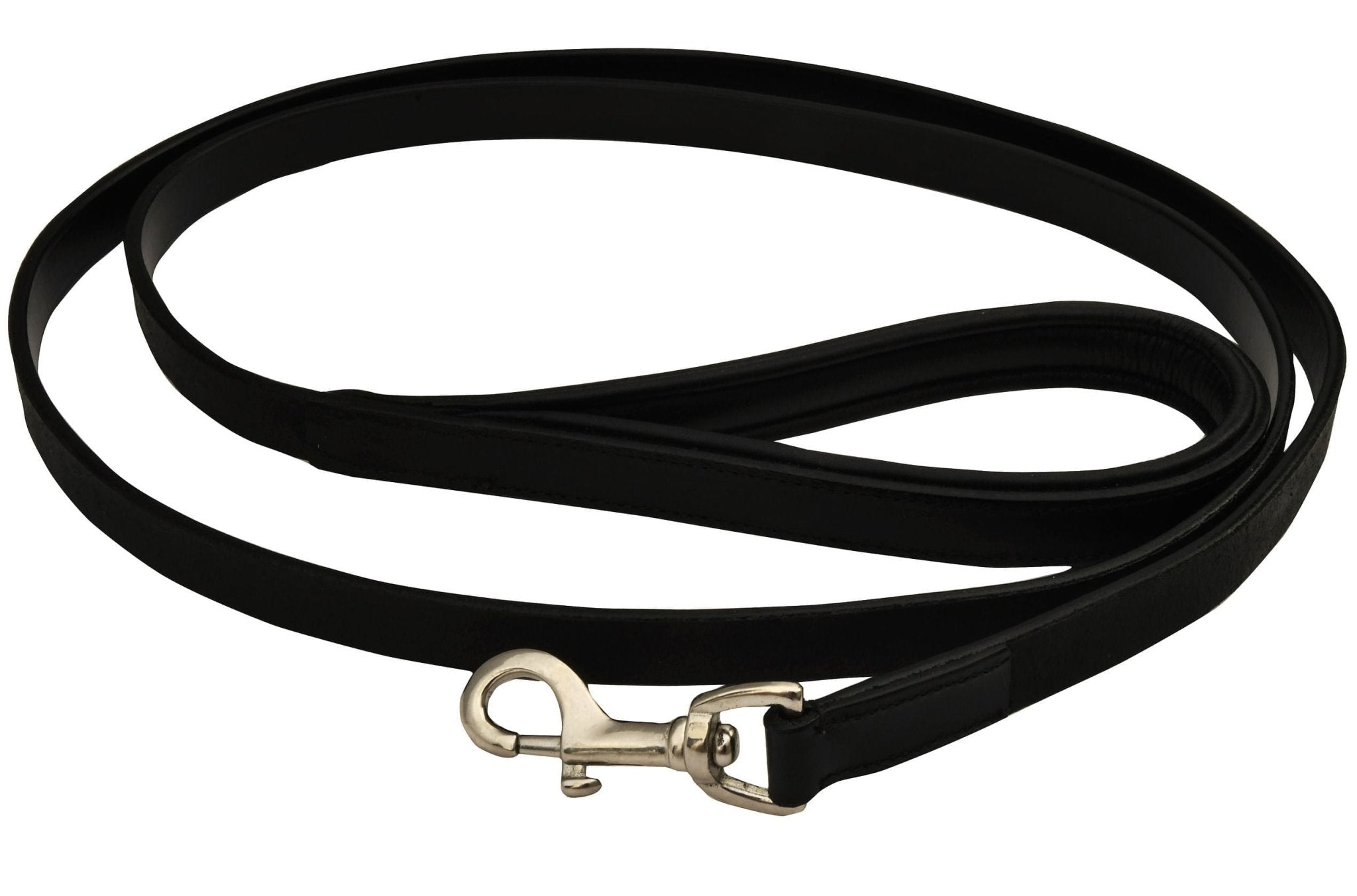 Jeffers Premium Padded Black Leather Dog Leash