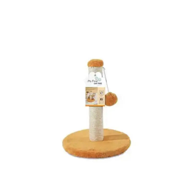 M-Pets My First Cat Scratching Post with Pom-Pom Orange 30cm Beauty Care Bag