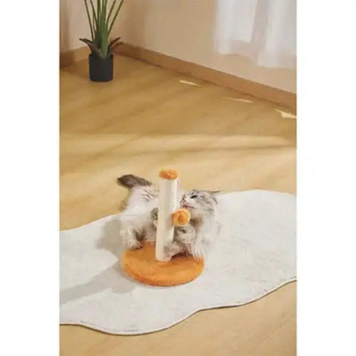 M-Pets My First Cat Scratching Post with Pom-Pom Orange 30cm Beauty Care Bag