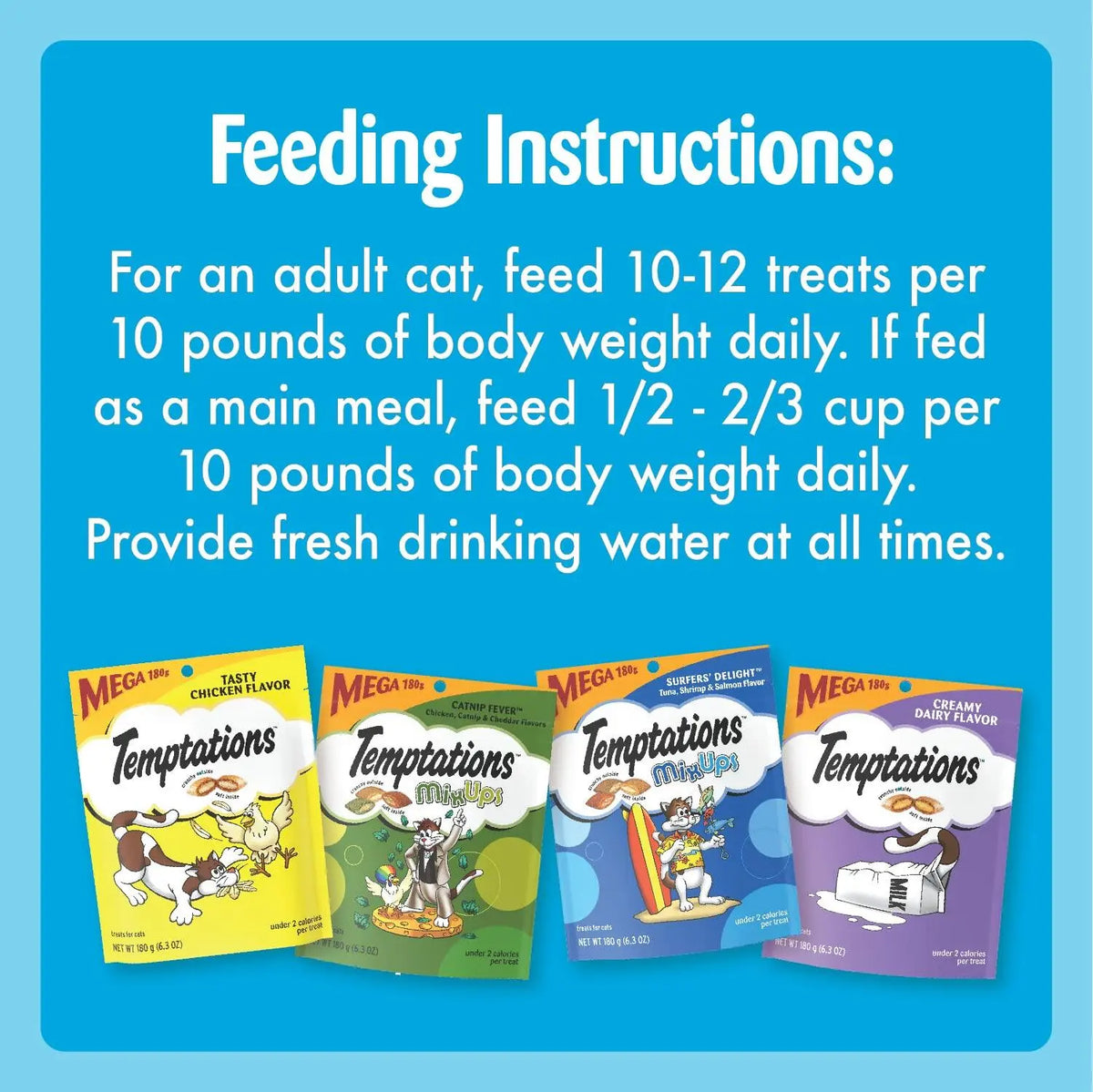 Temptations Cat Treats Variety Pack Crunchy & Soft 6.3oz 4 Pack - FurrBaby Necessities