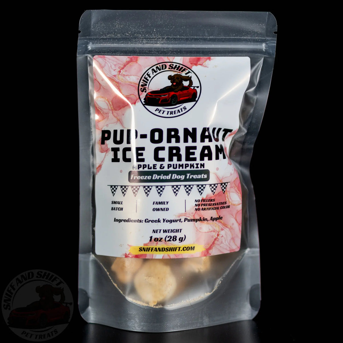 Pup-Ornaut Freeze-Dried Dog Ice Cream: Pumpkin & Apple Sniff and Shift