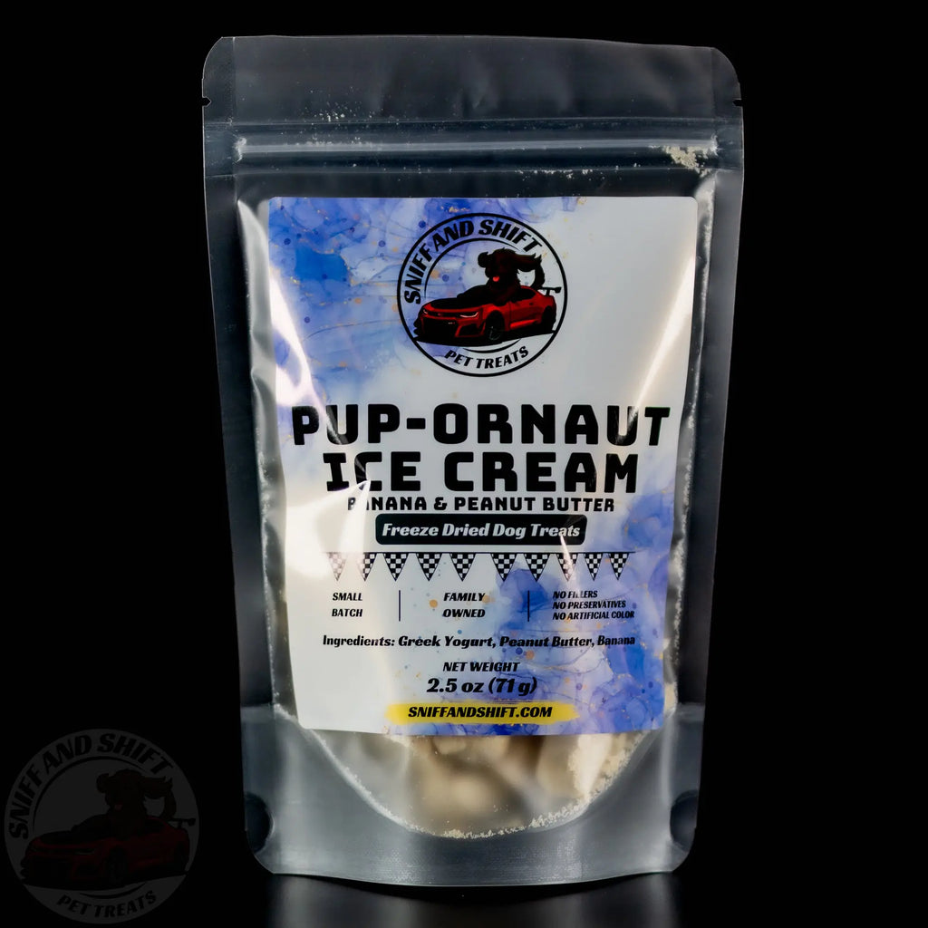 Pup-Ornaut Freeze-Dried Dog Ice Cream: Banana Peanut Butter Sniff and Shift