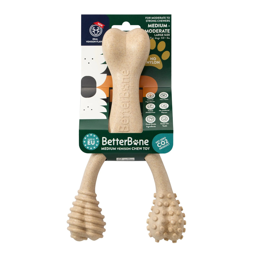 BetterBone MODERATE Durability CHEW TOY: Perfect Chew for Everyday Chewers | Naturally Derived Ingredients, Eco-Friendly, Non-Toxic BetterBone All Natural Eco-Friendly Dog Chews & Bones