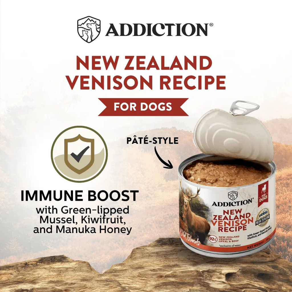 Wild Islands New Zealand Venison Recipe Premium Grain-free Canned Dog Food 185g - FurrBaby Necessities
