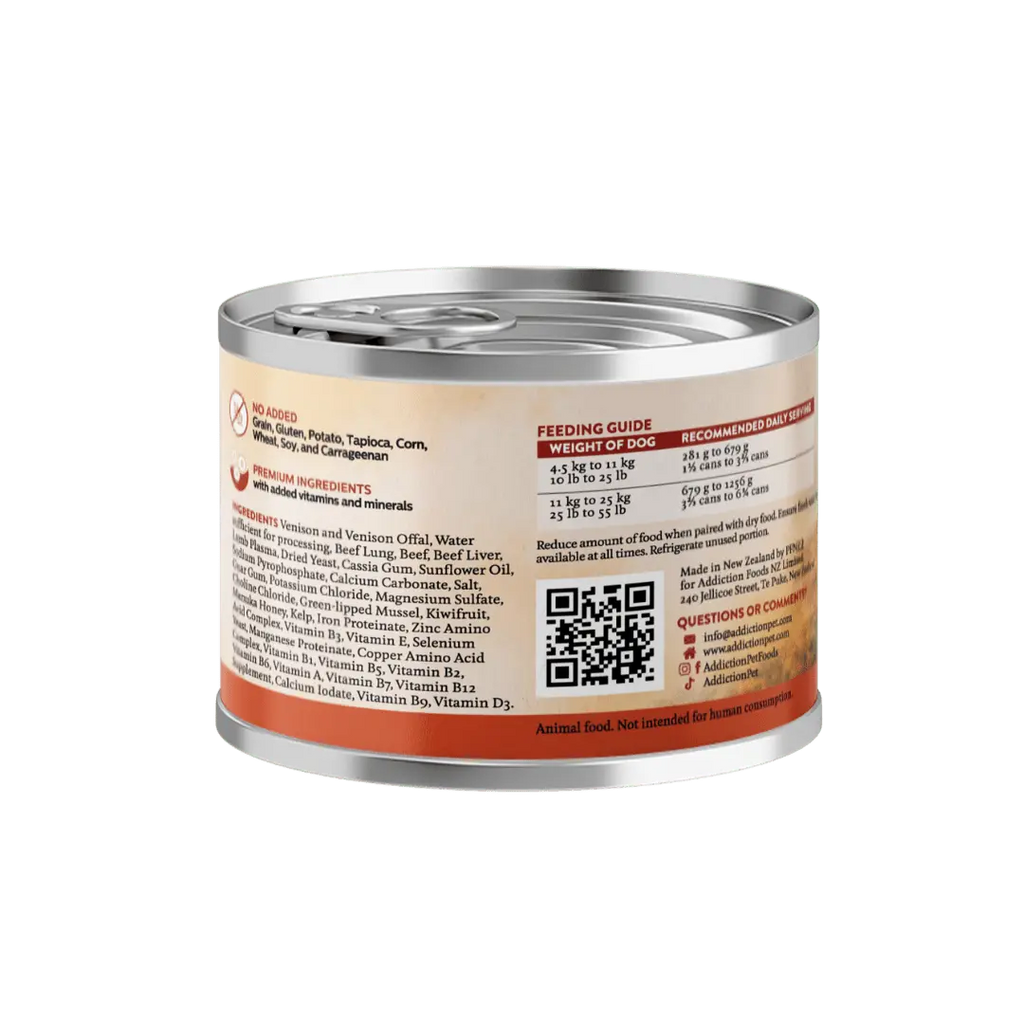 Wild Islands New Zealand Venison Recipe Premium Grain-free Canned Dog Food 185g - FurrBaby Necessities