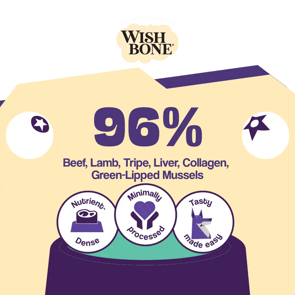 Wishbone Air-Dried Beef & Lamb Recipe Dog Food - 454g - FurrBaby Necessities