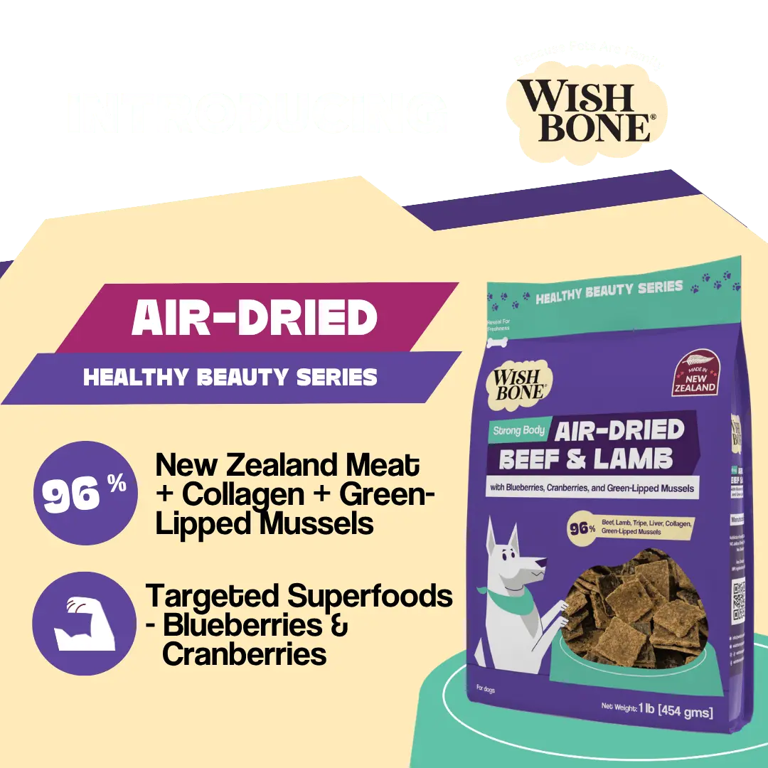 Wishbone Air-Dried Beef & Lamb Recipe Dog Food - 454g - FurrBaby Necessities