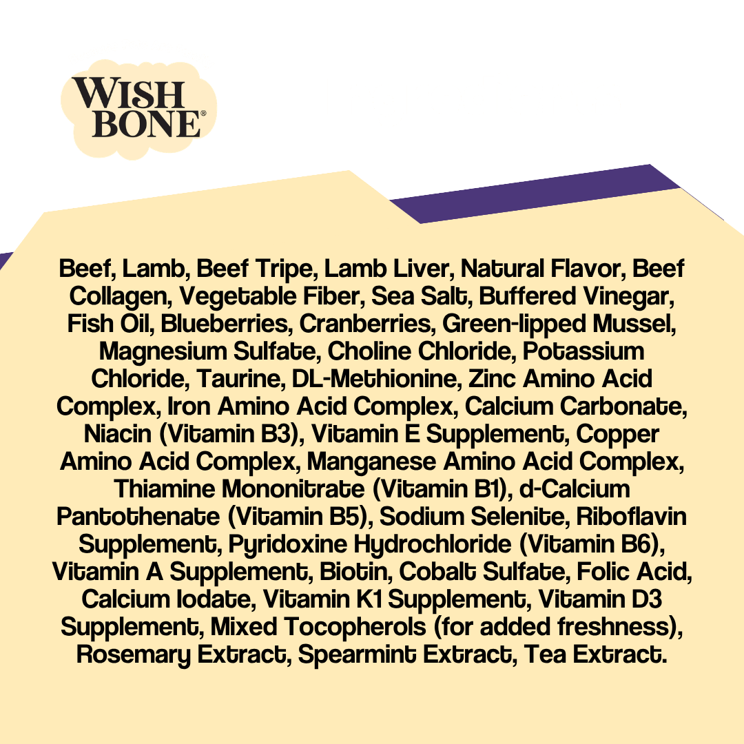Wishbone Air-Dried Beef & Lamb Recipe Dog Food - 454g - FurrBaby Necessities